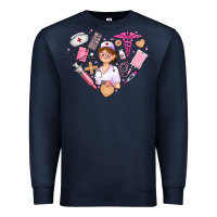 Navy nurse and nurse element heart Premium Sweatshirt - AdoDesignShop