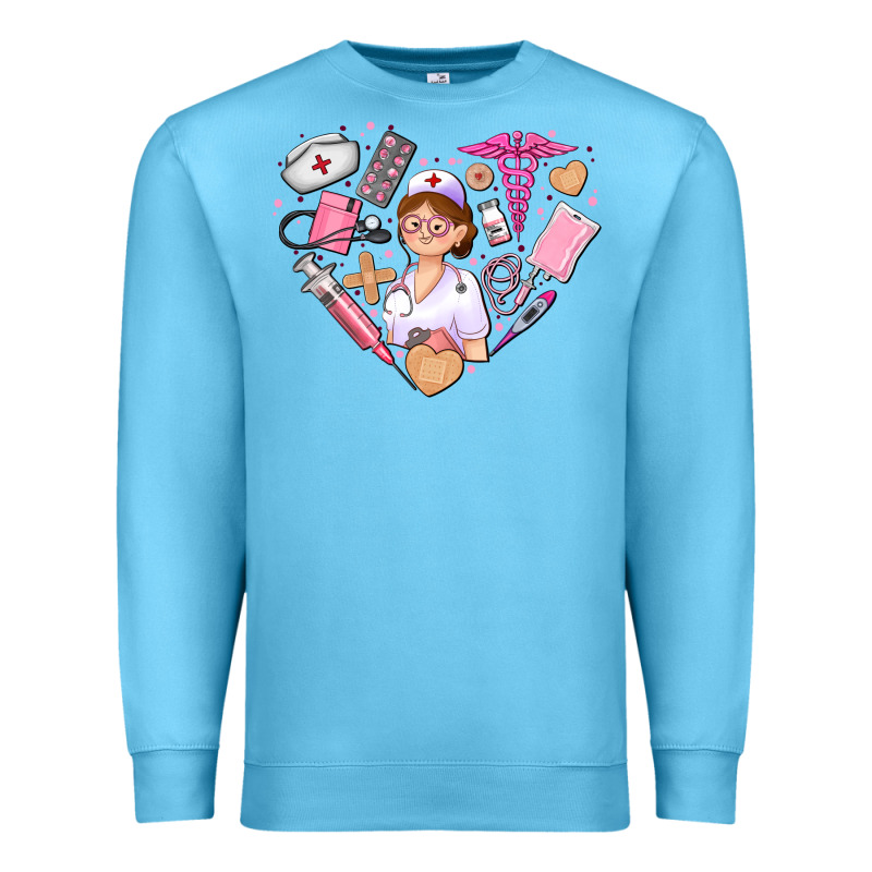 Nurse And Nurse Element Heart Premium Sweatshirt by AdoDesignShop | Teevron