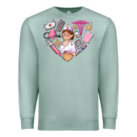 Seafoam nurse and nurse element heart Premium Sweatshirt - AdoDesignShop