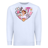 White nurse and nurse element heart Premium Sweatshirt - AdoDesignShop