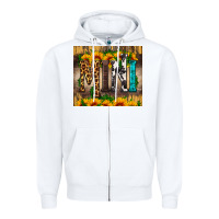 White mini tumbler Zipper Hoodie - HRA Design Shop