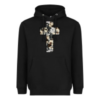 Black cowhide cross Heavyweight Hoodie - JahusDesignShop
