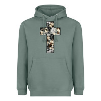 Sage cowhide cross Heavyweight Hoodie - JahusDesignShop