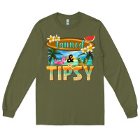 Army Green tanned and tipsy Long Sleeve Tee - texasbilliewilder