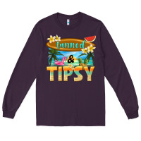 Plum tanned and tipsy Long Sleeve Tee - texasbilliewilder