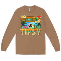 Toasted Coconut tanned and tipsy Long Sleeve Tee - texasbilliewilder