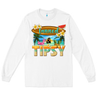 White tanned and tipsy Long Sleeve Tee - texasbilliewilder