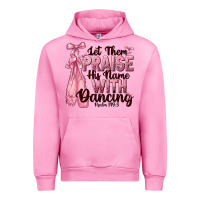 Fuchsia Pink let them praise his name with dancing Urban Hoodie - NancyCooperArtShop