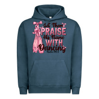 Pigment Midnight Navy let them praise his name with dancing Urban Hoodie - NancyCooperArtShop