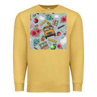 Antique Gold school bus back to school seamless pattern Premium Sweatshirt - BundleAndBundleShop