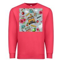 Cardinal school bus back to school seamless pattern Premium Sweatshirt - BundleAndBundleShop
