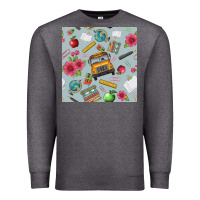 Charcoal Heather school bus back to school seamless pattern Premium Sweatshirt - BundleAndBundleShop