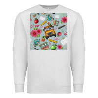Oatmeal Heather school bus back to school seamless pattern Premium Sweatshirt - BundleAndBundleShop