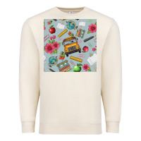 Sandshell school bus back to school seamless pattern Premium Sweatshirt - BundleAndBundleShop