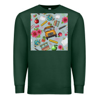 Sports Green school bus back to school seamless pattern Premium Sweatshirt - BundleAndBundleShop
