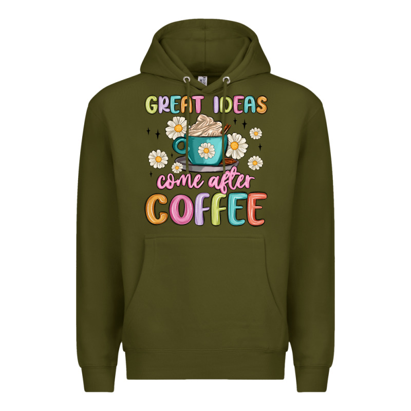 Great Ideas Come After Coffee Premium Hoodie by MaliasSmallBusiness | Teevron