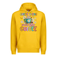 Lemon great ideas come after coffee Premium Hoodie - MaliasSmallBusiness