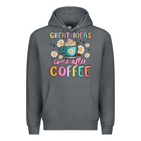 Rock great ideas come after coffee Premium Hoodie - MaliasSmallBusiness