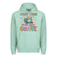 Seafoam great ideas come after coffee Premium Hoodie - MaliasSmallBusiness