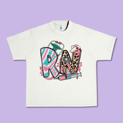Floral Rn Registered Nurse Urban Heavy Tee Designed By Ranaportraitstore