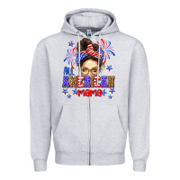 Heather Grey All American mama Zipper Hoodie - Neo Western