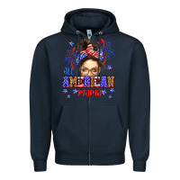 Navy All American mama Zipper Hoodie - Neo Western