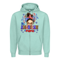 Seafoam All American mama Zipper Hoodie - Neo Western