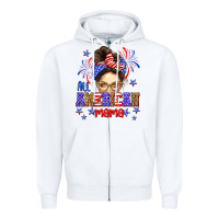 White All American mama Zipper Hoodie - Neo Western