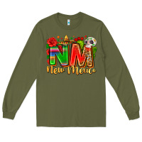 Army Green new mexico Long Sleeve Tee - Zillion Design Studio