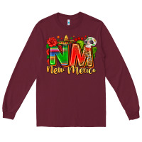 Burgundy new mexico Long Sleeve Tee - Zillion Design Studio