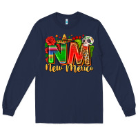 Navy new mexico Long Sleeve Tee - Zillion Design Studio