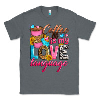 Charcoal Heather coffee is my love language Classic Tee - Zillion Design Studio