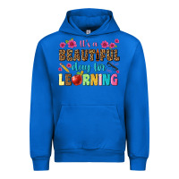 Cobalt its a beautiful day for learning Urban Hoodie - NancyCooperArtShop