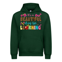 Forest Green its a beautiful day for learning Urban Hoodie - NancyCooperArtShop