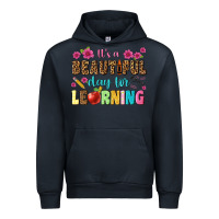 Navy its a beautiful day for learning Urban Hoodie - NancyCooperArtShop