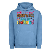 Pigment Pebble Blue its a beautiful day for learning Urban Hoodie - NancyCooperArtShop