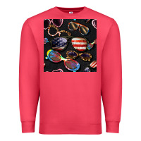 Cardinal 4th of july glasses  seamless pattern Premium Sweatshirt - BundleAndBundleShop