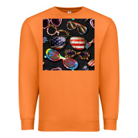 Carrot 4th of july glasses  seamless pattern Premium Sweatshirt - BundleAndBundleShop