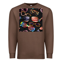 Chestnut 4th of july glasses  seamless pattern Premium Sweatshirt - BundleAndBundleShop