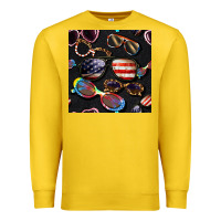 Lemon 4th of july glasses  seamless pattern Premium Sweatshirt - BundleAndBundleShop