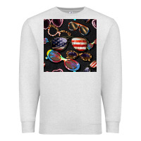 Oatmeal Heather 4th of july glasses  seamless pattern Premium Sweatshirt - BundleAndBundleShop