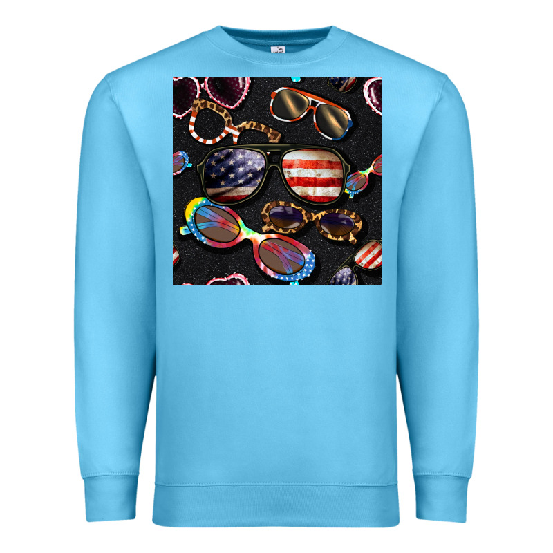 4th Of July Glasses  Seamless Pattern Premium Sweatshirt by BundleAndBundleShop | Teevron