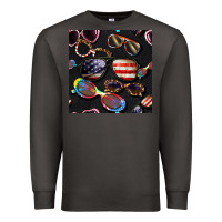 Smoke 4th of july glasses  seamless pattern Premium Sweatshirt - BundleAndBundleShop