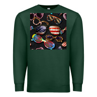 Sports Green 4th of july glasses  seamless pattern Premium Sweatshirt - BundleAndBundleShop