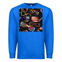 True Royal 4th of july glasses  seamless pattern Premium Sweatshirt - BundleAndBundleShop