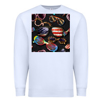 White 4th of july glasses  seamless pattern Premium Sweatshirt - BundleAndBundleShop