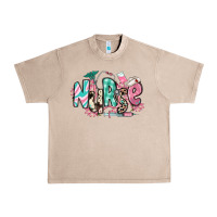 French Oak floral nurse Urban Heavy Tee - RanaPortraitStore