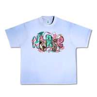 Grape Ice floral nurse Urban Heavy Tee - RanaPortraitStore