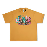 Peanut Butter floral nurse Urban Heavy Tee - RanaPortraitStore