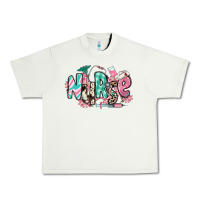 Pistachio floral nurse Urban Heavy Tee - RanaPortraitStore